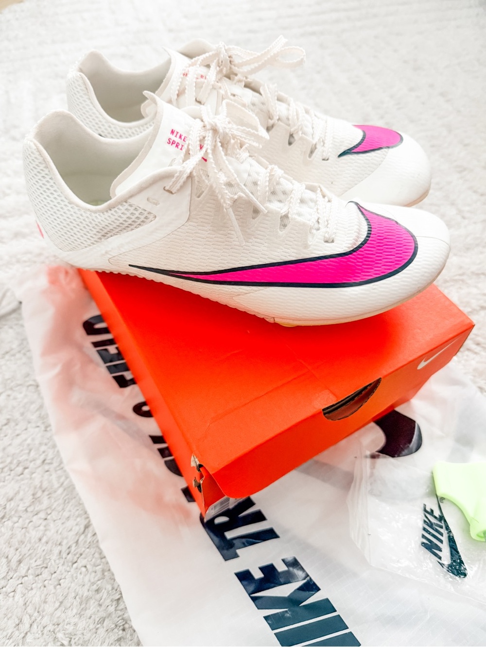 Nike Zoom Rival Sprint Track Shoes  Sail/Fierce Pink -  W Size 8 M Size 6.5